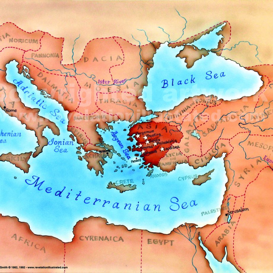 Map of the Seven Churches of Asia and the Isle of Patmos Image Download ...